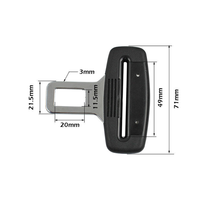  21.5mm Seat Belt Buckle Tongue